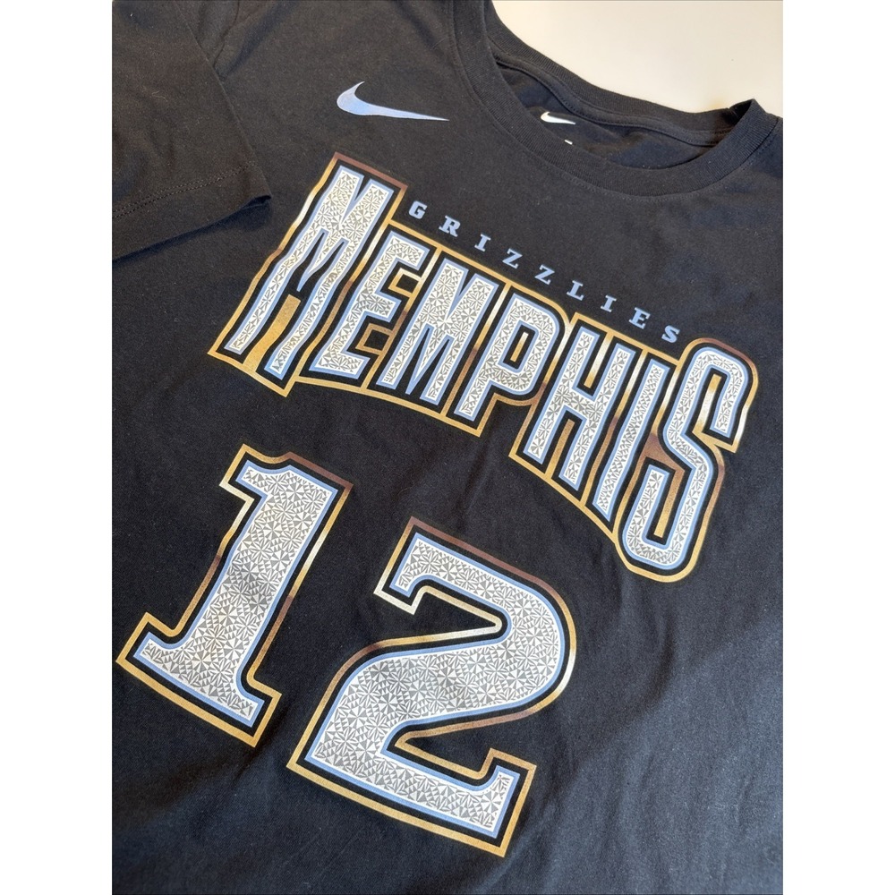 NIKE Memphies Grizzlies Morant 12 Black T-shirt NBA Men's XL‎